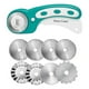 thumbnail image 1 of 45mm Rotary Cutter for Fabric with 8Pcs Rotary Blades, Rolling Fabric Cutter Crochet Edge Skip Blade, 1 of 5