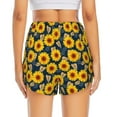 thumbnail image 4 of Fotbe Sunflowers Womens High Waist Running Shorts Athletic Workout Quick Dry Shorts for Women with Pockets Gym Yoga Summer Shorts-Medium, 4 of 9