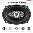 thumbnail image 6 of 6x9 Car Speakers, 800W 4 Ohm 4-way Coaxial Speakers with Super Tweeter, Universal Adaption Vehicle, 6 of 16