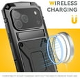 thumbnail image 6 of for iPhone 17 Pro Max Armor Cover Case with Screen Protector, with Built-in 360° Rotate Ring Stand Heavy Duty Protection Cover Case for Apple iPhone 17 Pro Max, Black, 6 of 8