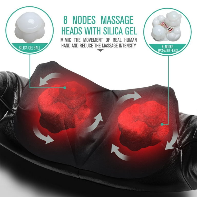Nekteck Vibrating Neck and Back Massager with Soothing Heat, Electric Deep  Tissue Massage Pillow for…See more Nekteck Vibrating Neck and Back Massager