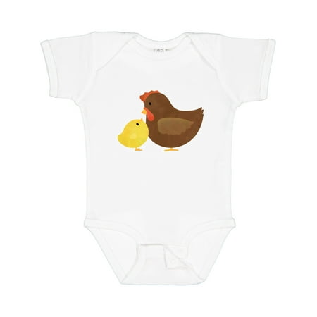 

Inktastic Hen and Chick Farm Animals Gift Baby Boy or Baby Girl Bodysuit