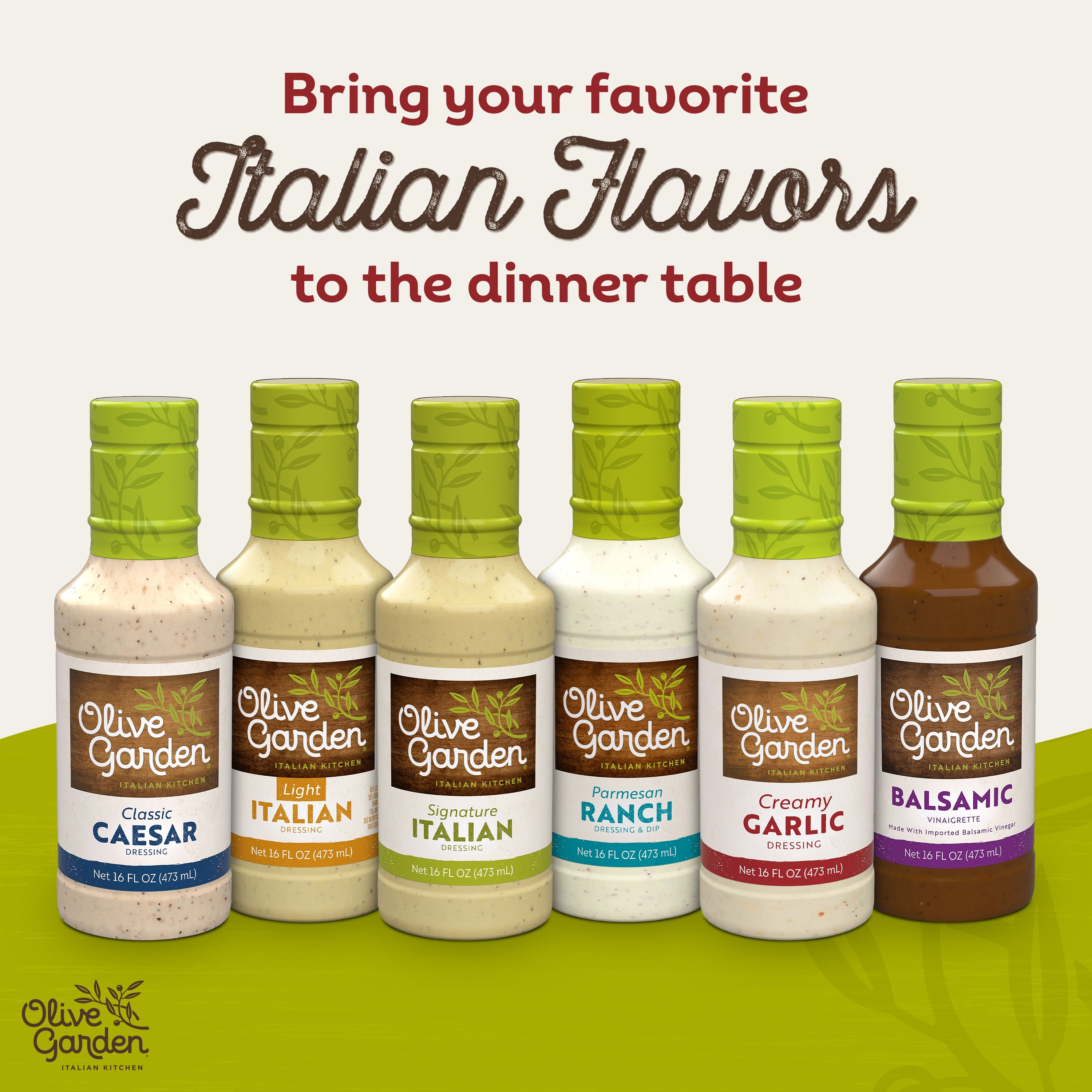 Olive Garden Creamy Garlic Dressing, 16 fl. oz. Bottle