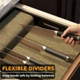 thumbnail image 2 of SpaceAid Bamboo Knife Drawer Organizer, 15"L x 12"W x 2.5"H, Black, 2 of 7