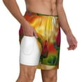 thumbnail image 3 of Balery Rose Psychedelic Mens Swim Trunks Swim Shorts for Men Quick Dry Inseam Beach Shorts with Compression Liner Pocket-Medium, 3 of 9