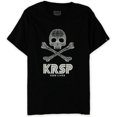 thumbnail image 1 of Camiseta gráfica 3D de calavera y tibias cruzadas KRSP para hombre negra pequeña, 1 of 1