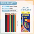 thumbnail image 2 of Uxcell 24 Colors Coloring Pencils Set, Soft Core Colored Pencils Hexagonal Shape Coloring Drawing Pencil, 2 of 5
