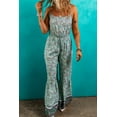 thumbnail image 3 of Women's Green Bohemian Floral Ruffle Bottom Spaghetti Strap Jumpsuit for Summer - [ZhiHiMeRi] | (US 12-14)L, 3 of 12