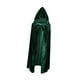 thumbnail image 4 of Capa con capucha para Halloween, suave para cosplay para fiesta temática de actuación en el escenario Verde oscuro, 4 of 9