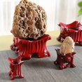 thumbnail image 2 of Wooden Crystal Sphere Stand: Irregular Decorative Groove Display Holder for Crystal Balls - Pedestal Globe Stand for Desktop, 2 of 3