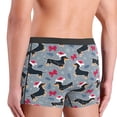 thumbnail image 4 of Men's Boxer Briefs, Christmas Hat Dachshund Soft Comfy Mens Underwear Boxer Briefs Breathable With Widen Waist, 4 of 7