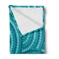 thumbnail image 2 of Teal Soft Flannel Fleece Blanket, Abstract Aboriginal Tradition Dot Painting Australian Indigenous Folk Artwork Circle Shapes, Cozy Plush for Indoor and Outdoor Use, 50" x 60", Teal, by Ambesonne, 2 of 5