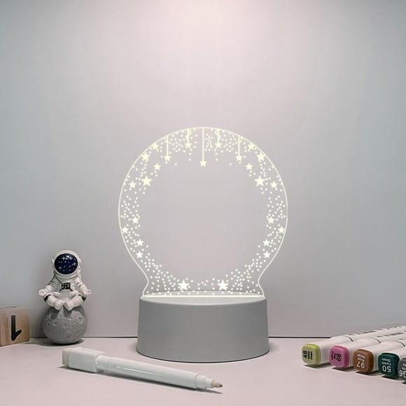 Yhmxh Led Lights for Bedroom-Night Light Motion Sensor Light Indoor Transparent Note Board Erasable Writing Message Board Home Desktop Small Whiteboard Table Lamp 3ml Note Board
