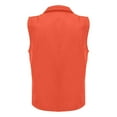 thumbnail image 4 of Tank Tops For Women Vest Lapel Sleeveless Pockets Zipper Placket Mesh Outdoor Vest Color Fit Work Waistcoat Camisole Tops For Women, 4 of 5