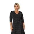 thumbnail image 2 of Leota Women's Eliza Belted Dress Black Size 2X, 2 of 3
