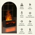 thumbnail image 4 of Fireplace Flame Air Diffuser Humidifier,7 Colors Aromatherapy Essential Oil Diffuser,150ml Ultrasonic Cool Mist Humidifier with Remote,3 Gears Timer Shutdown for Home, Bedroom, Office,Yoga (Black), 4 of 9