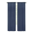 thumbnail image 2 of Achim Bedford Front Tab Light Filtering Curtain Panel, Navy, 42" x 84", 2 of 4