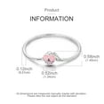 thumbnail image 4 of MULA 925 Sterling Silver Snake Chain Pink Heart Charms Bracelet for Women Gifts for Her, 4 of 6