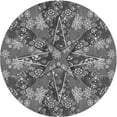 thumbnail image 1 of Ahgly Company Indoor Round Patterned Dark Gray Area Rugs, 7' Round, 1 of 6