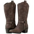 thumbnail image 1 of GLOBALWIN Women's Brown Knee High Cowboy Boots 8.5M, 1 of 7