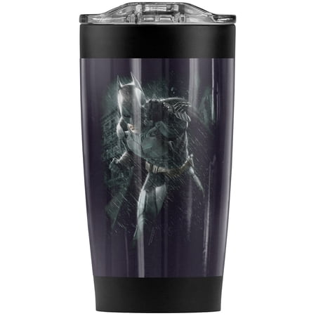 Batman Dark Knight Rises/Batman Rain Stainless Steel Tumbler 20 oz Coffee Travel Mug/Cup Vacuum Insulated & Double Wall with Leakproof Sliding Lid | Great for Hot Drinks and Cold Beverages