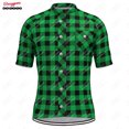 thumbnail image 3 of Maillot de ciclismo a cuadros para hombre, manga corta, reflectante, para ciclismo de montaña, descenso, equipo profesional, 3 of 5