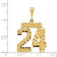 thumbnail image 2 of 14k Yellow Gold Large Diamond-cut Number 24 Charm, 2 of 3