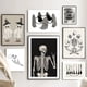 thumbnail image 2 of Póster nórdico de Halloween con diseño de esqueleto, bruja, gótico, fantasma, lienzo, calabaza, murciélagos, gato, impresiones, arte de pared para decoración de sala de estar, 2 of 5