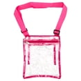 thumbnail image 3 of Bolsa transparente de PVC, bolso transparente impermeable, bolsa transparente portátil para viajes, festivales de música, color rosa, 3 of 14