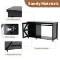 thumbnail image 5 of JOIVI 55-75 Gallon Aquarium Stand with Power Outlets & LED Light, Fish Tank Stand with Storage Cabinet for Turtle Tank, Reptile Terrarium, 1100lbs Capacity, Black, 5 of 9