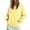 Yellow, variant on Arlun Zip up Hoodies for Women 2026 Fall Winter Full Zipper Casual Long Sleeve Sweatshirt Jackets Plus Size Loose Soft Cozy Pure Color Basic Warm Outerwear with Pockets Yellow XL