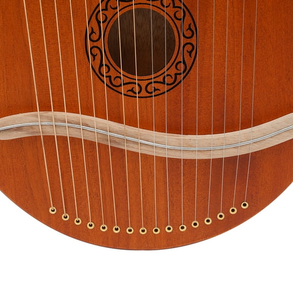 16 Metal String Mahogany body Lyre Harp with Tuning Wrench Strings Pickup Gift for Adults, Beginners
