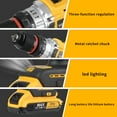 thumbnail image 3 of Euur 21V MAX Brushless Cordless Drill Set, Power Drill Kit with Battery and Charger, 3/8-Inch Keyless Chuck, Variable Speed, 18 Position and 26pcs Drill Bits (Yellow), 3 of 7