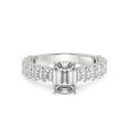 thumbnail image 3 of 3 Carat IGI Certified Emerald Shape Lab Grown Diamond Engagement Ring | 14K White Gold | Lillian Eternity Oval Shape Side Lab Diamond Ring | FG-VS1-VS2 Quality Friendly Diamonds, 3 of 5