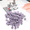 thumbnail image 3 of Leadrop 100Pcs Wooden Decorative Buttons Solid Color Sewing Clothing Scrapbook DIY Craft, 3 of 11