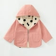 thumbnail image 2 of Esaierr Kids Baby Boys Girls Spring Autumn Jacket Infant Lightweight with Hooded Cartoon Coats Toddler Infant Dot Print Windbreaker Outerwear for 9M-5Y, 2 of 7