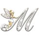 thumbnail image 2 of Broche de letras en inglés con forma de elfo de moda, alfiler para ropa con incrustaciones de diamantes, accesorios para suéteres y ángeles, 2 of 6