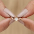 thumbnail image 4 of Rosec Jewels Certified Diamond Solitaire Ring with Split Shank for Women - HI-SI Quality, 18K Rose Gold, US 9.00, 4 of 7