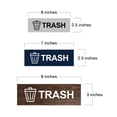 thumbnail image 4 of Basic Trash Sign (Brushed Silver) - Large, 4 of 5