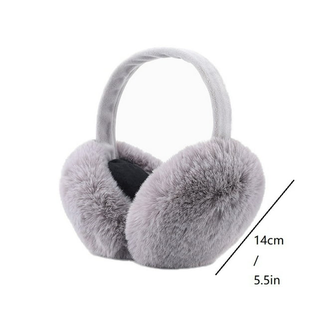 Orejeras de invierno para mujer, orejeras de imitación, orejeras plegables, cubreorejas para mujer
