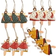 thumbnail image 1 of Christmas Santa Ornaments Tree Decorations Dancing Flying Tin Angels (Juego de 12) Xemadio WRJM-406, 1 of 8