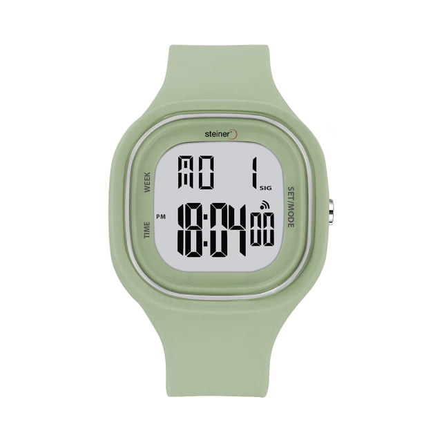Reloj De Mujer Digital Cuadrado Steiner 5 Atm Wateresist Verde