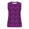 thumbnail image 4 of ITSAME Tank Tops for Women Round Neck Fashion Print Sleeveless Shirts Summer Breathable Comfort Tops Purple Size L, 4 of 6