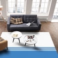 thumbnail image 4 of Area Rug 5'x7' Modern Art Blue Stripes White Farmhouse Washable Area Rugs Non Shedding Floor Carpet Rubber Backing Non-Slip Indoor Mats for Living Room Bedroom Kitchen, 4 of 8