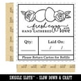 thumbnail image 2 of Fresh Eggs Hand Gathered with Love Elegant Egg Carton Label Self-Inking Rubber Stamp Ink Stamper - Blue Ink - Large 1-1/2 Inch, 2 of 7