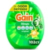 Gain Flings Laundry Detergent Soap Pacs, 4-in-1 Oxi Boost and Febreze, Original Scent, 102 Count