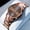 Rose Shell Coffee Noodles/Men's Style, variant on Women's watch, men's fashion quartz watch, cross-shaped unisex wristwatch, couple's watch, business trendy calendar waterproof luminous wristwatch