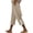AH11-Khaki, variant on Lumtrix Womens Capri Pants Casual Cotton Linen Casual Summer Trousers Lightweight Drawstring Elastic Waist Pants With Pockets Khaki S