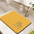 thumbnail image 3 of Orange Dish Drying Mat 18x24in, Cute Sweet Fresh Summer Fruit Cartoon Orange Lover Absorbent Kitchen Mat, 3 of 3