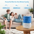 thumbnail image 3 of 4.5L Ultrasonic Humidifiers For Bedroom, Fabuletta Cool&Warm Mist Humidifier With 3 Adjustable Mist Levels,Timer and 360 Nozzle Output, 2 in 1 Large Room Humidifier Essential Oil Diffuser, 3 of 8